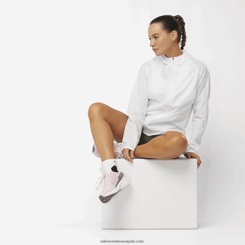 cortavientos de mujer - bonatti cross wind Salomon 00B0PZ853 blanco