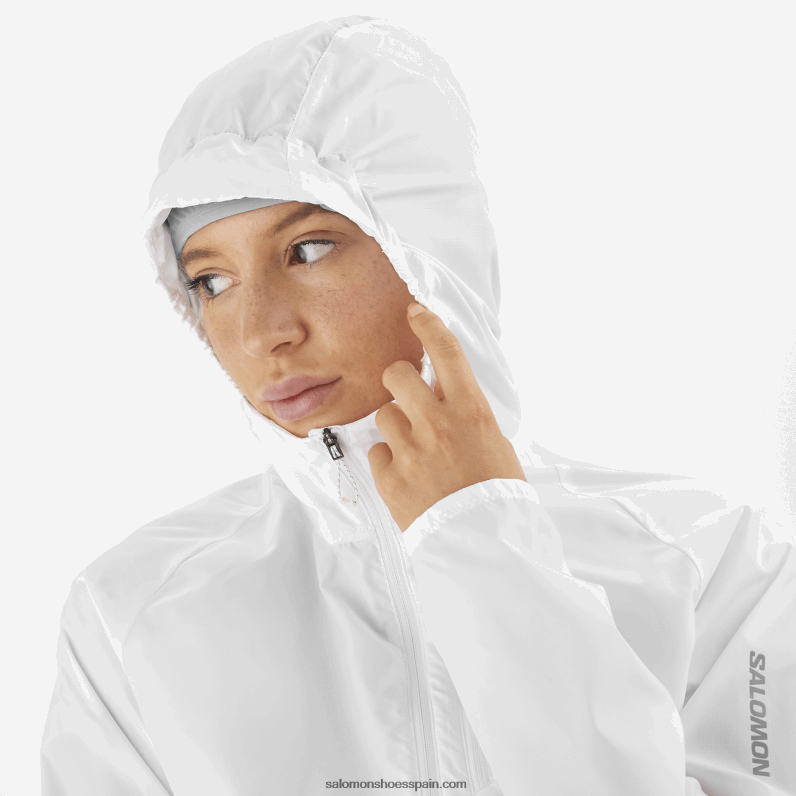 cortavientos de mujer - bonatti cross wind Salomon 00B0PZ853 blanco