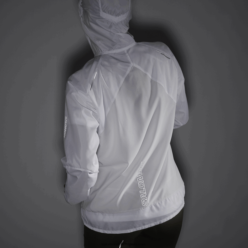 cortavientos de mujer - bonatti cross wind Salomon 00B0PZ853 blanco