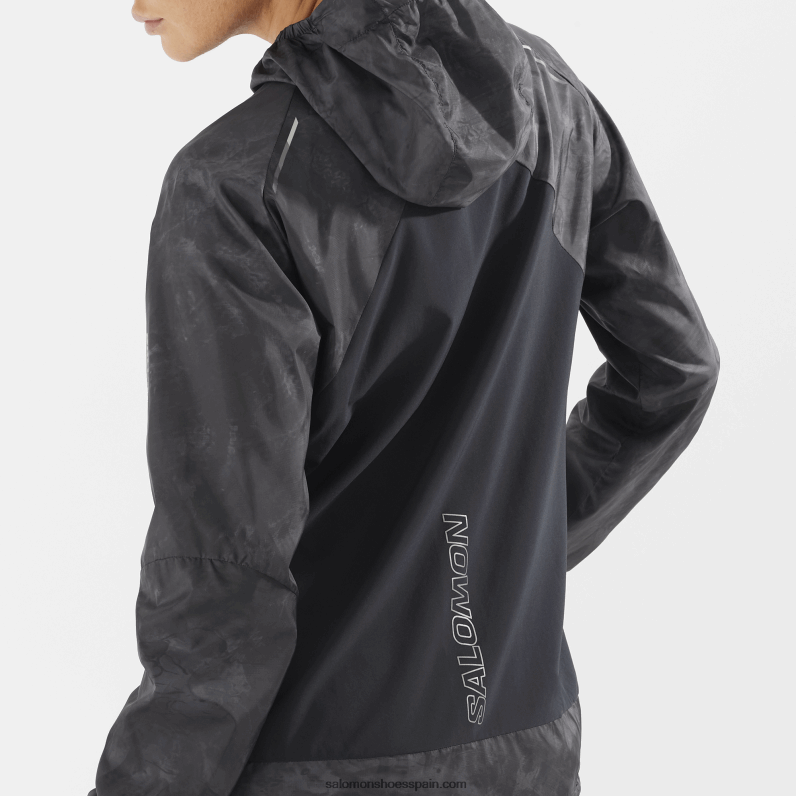 cortavientos de mujer - bonatti cross wind Salomon 00B0PZ854 periscopio/ao/negro profundo