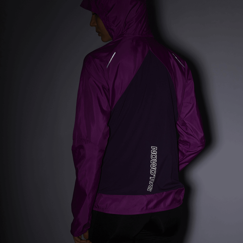 cortavientos de mujer - bonatti cross wind Salomon 00B0PZ856 uva espumosa
