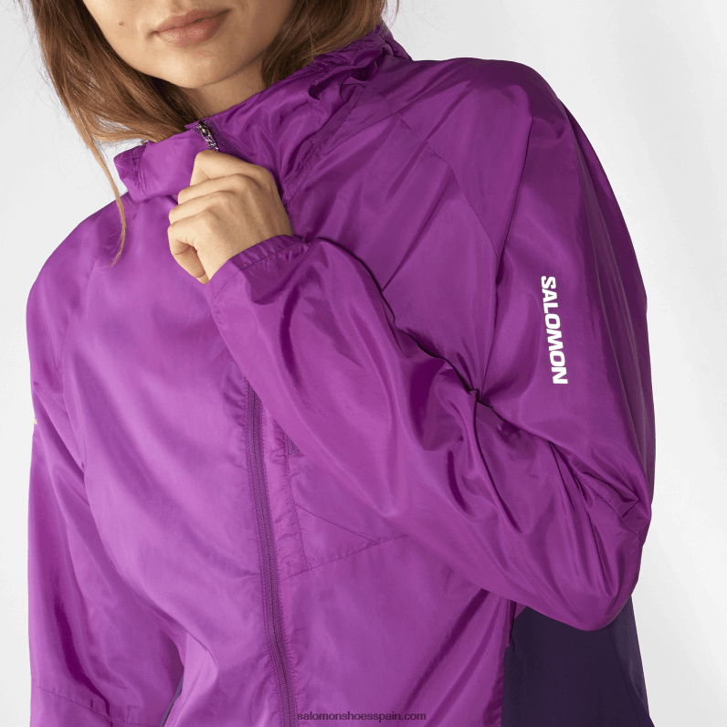 cortavientos de mujer - bonatti cross wind Salomon 00B0PZ856 uva espumosa