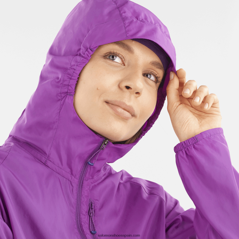 cortavientos de mujer - bonatti cross wind Salomon 00B0PZ856 uva espumosa