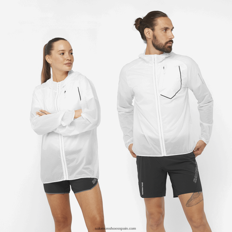cortavientos mujer - bonatti aero wind Salomon 00B0PZ849 blanco/negro intenso
