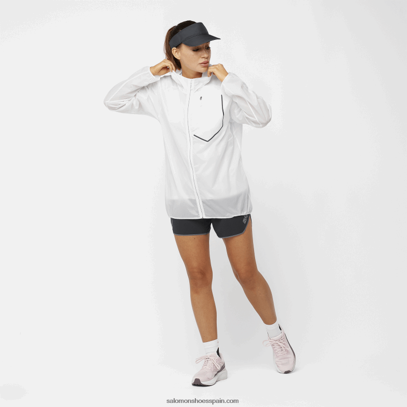 cortavientos mujer - bonatti aero wind Salomon 00B0PZ849 blanco/negro intenso