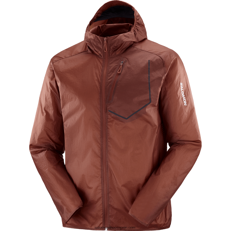 cortavientos mujer - bonatti aero wind Salomon 00B0PZ850 henna quemada/ibis escarlata