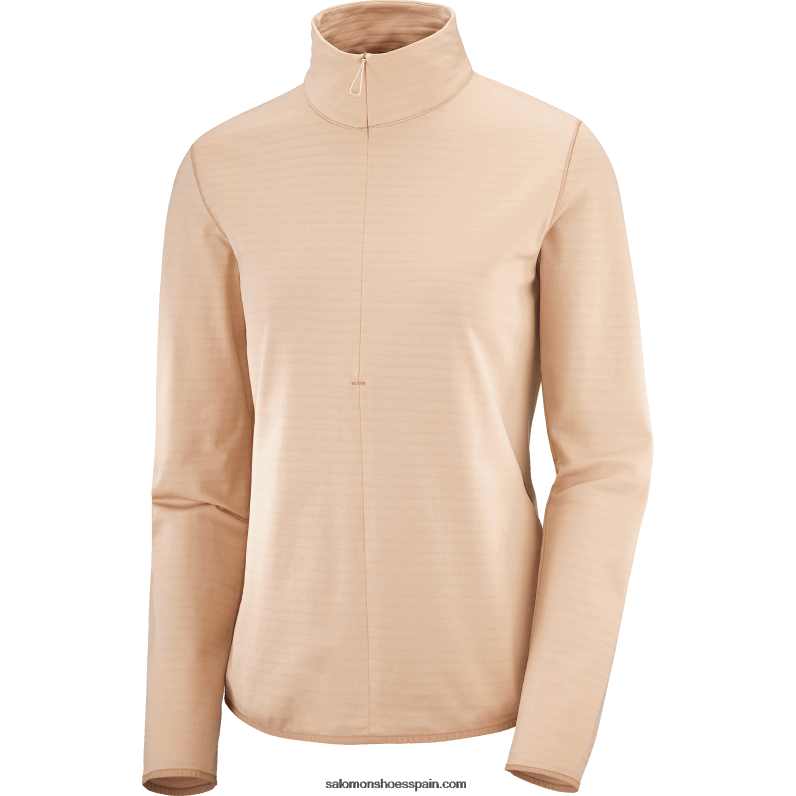 Chaqueta intermedia de mujer con media cremallera - essential lightwarm Salomon 00B0PZ872 siroco