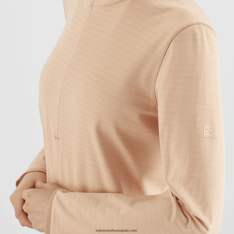 Chaqueta intermedia de mujer con media cremallera - essential lightwarm Salomon 00B0PZ872 siroco