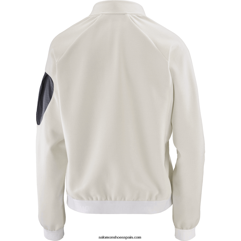 chaqueta de capa intermedia con cremallera completa para mujer - equipe Salomon 00B0PZ859 blanco/negro intenso