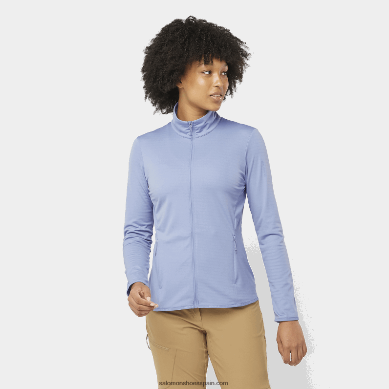 chaqueta de capa intermedia con cremallera completa para mujer - essential lightwarm Salomon 00B0PZ863 señorío inglés