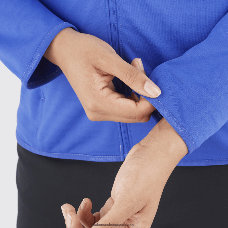 chaqueta de capa intermedia con cremallera completa para mujer - essential lightwarm Salomon 00B0PZ866 azul marino