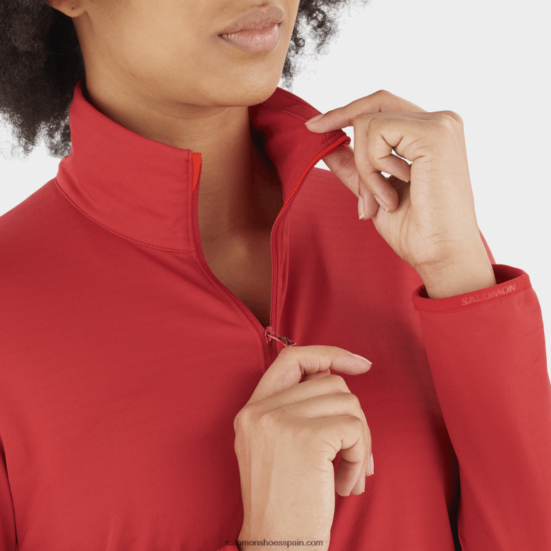 chaqueta de capa intermedia con cremallera completa para mujer - essential lightwarm Salomon 00B0PZ868 samba
