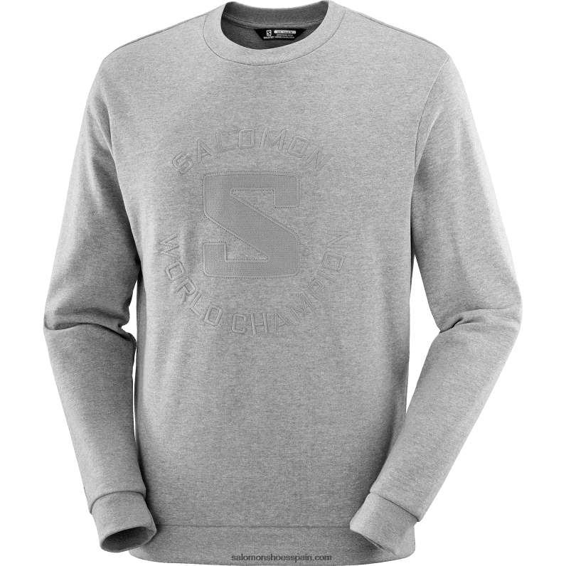 jersey de cuello redondo para mujer - outlife logo summer heather Salomon 00B0PZ869 gris medio/brezo