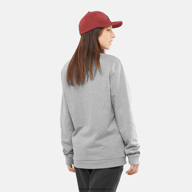 jersey de cuello redondo para mujer - outlife logo summer heather Salomon 00B0PZ869 gris medio/brezo