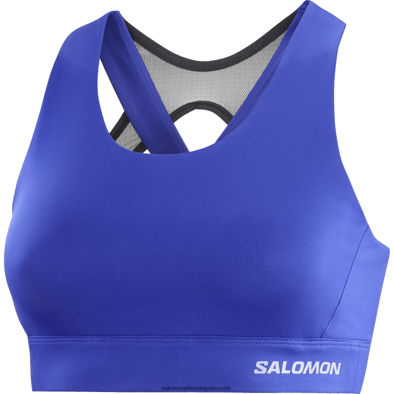 sujetador deportivo para mujer - cross run Salomon 00B0PZ934 navegar por la web/negro profundo