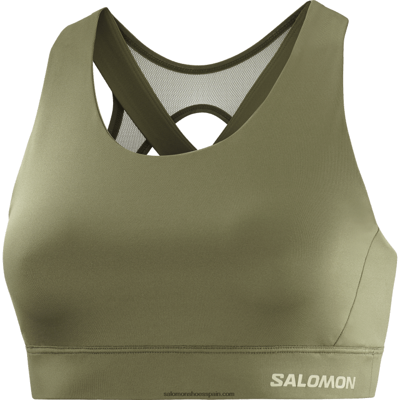 sujetador deportivo para mujer - cross run Salomon 00B0PZ935 hoja de uva