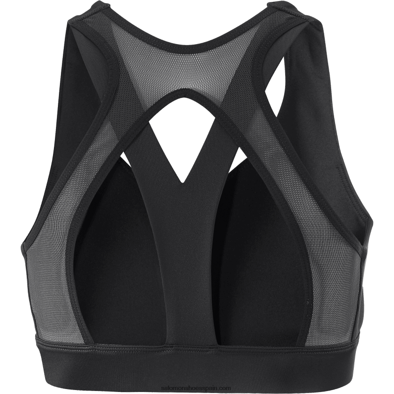 sujetador deportivo para mujer - cross run Salomon 00B0PZ936 profundo negro