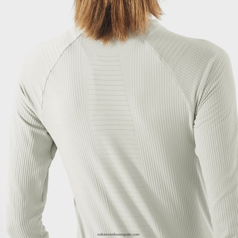 Camiseta interior de manga larga para mujer - esencial sin costuras Salomon 00B0PZ923 hierro forjado