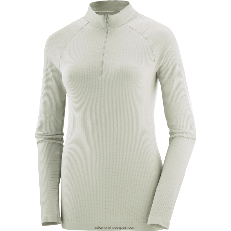 Camiseta interior de manga larga para mujer - esencial sin costuras Salomon 00B0PZ923 hierro forjado