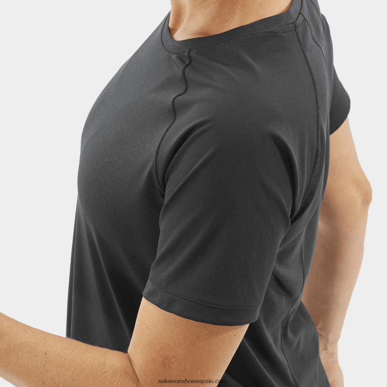 camiseta de manga corta de mujer - contorno Salomon 00B0PZ930 profundo negro