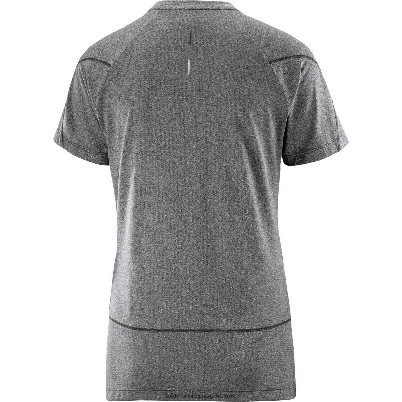 camiseta de manga corta para mujer - cross run Salomon 00B0PZ879 negro profundo/brezo