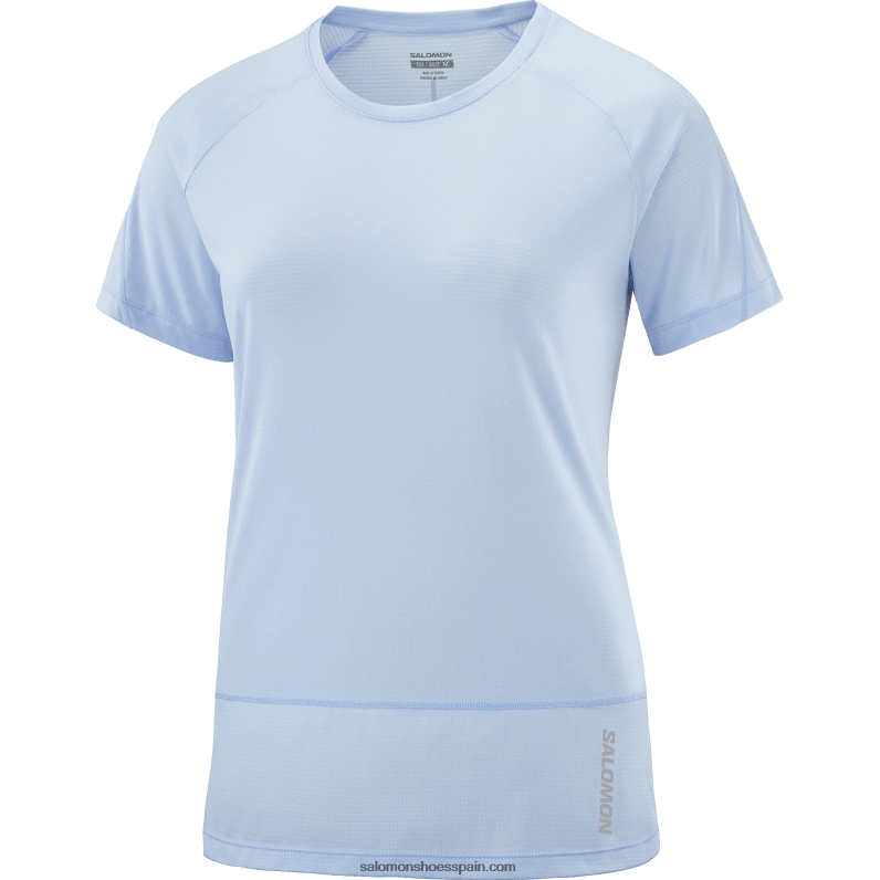 camiseta de manga corta para mujer - cross run Salomon 00B0PZ882 cambray azul/brezo