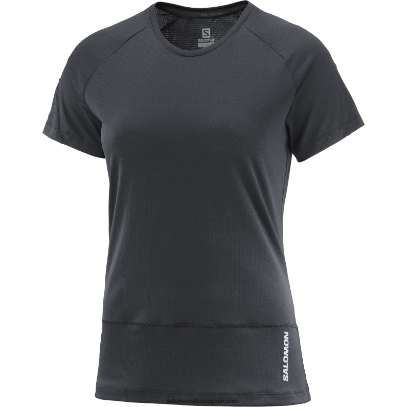 camiseta de manga corta para mujer - cross run Salomon 00B0PZ883 profundo negro