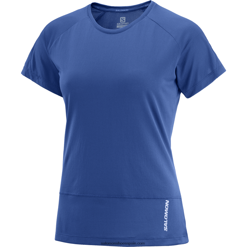 camiseta de manga corta para mujer - cross run Salomon 00B0PZ889 peonía azul marino