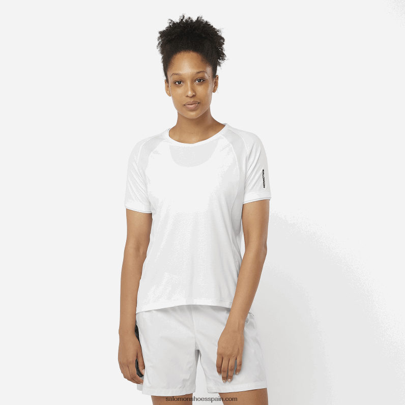 camiseta de manga corta para mujer - equipe Salomon 00B0PZ922 blanco