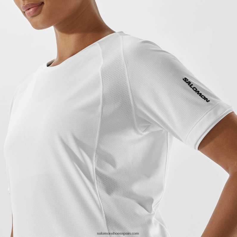 camiseta de manga corta para mujer - equipe Salomon 00B0PZ922 blanco