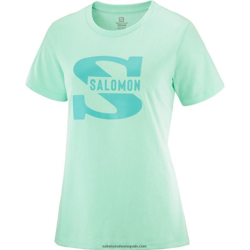 camiseta de manga corta para mujer - logotipo grande de outlife Salomon 00B0PZ902 vaso de playa