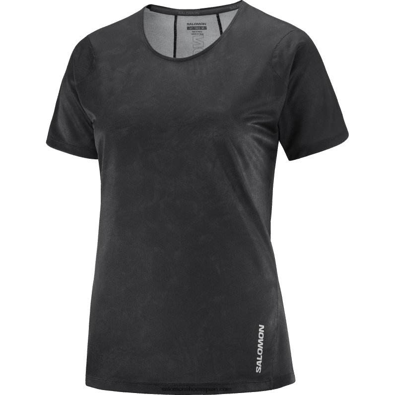 camiseta de manga corta para mujer - sense aero Salomon 00B0PZ928 periscopio/negro intenso