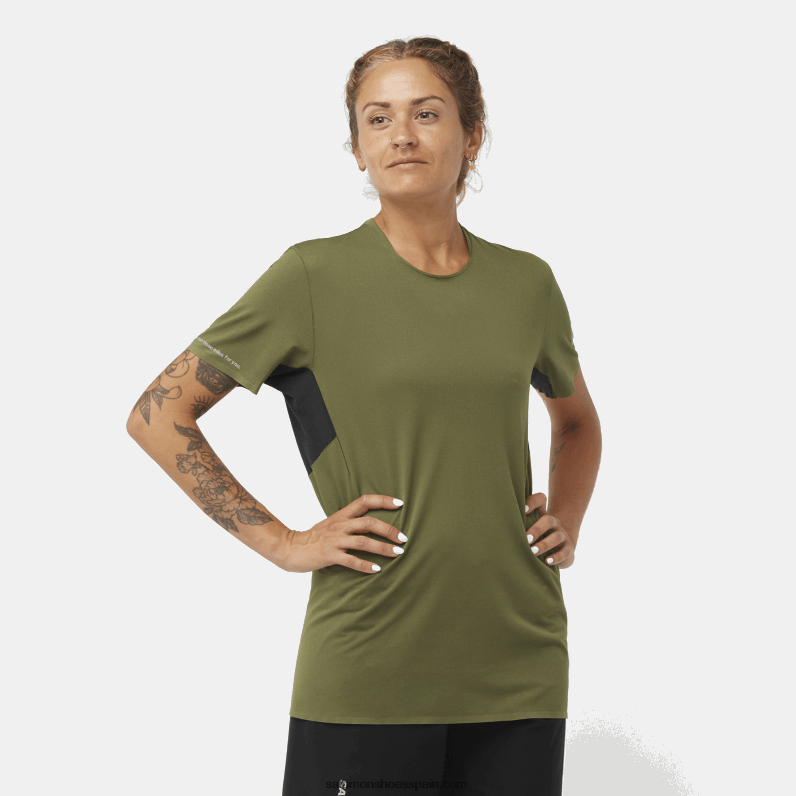 camiseta de manga corta para mujer - shortney Salomon 00B0PZ910 hoja de uva