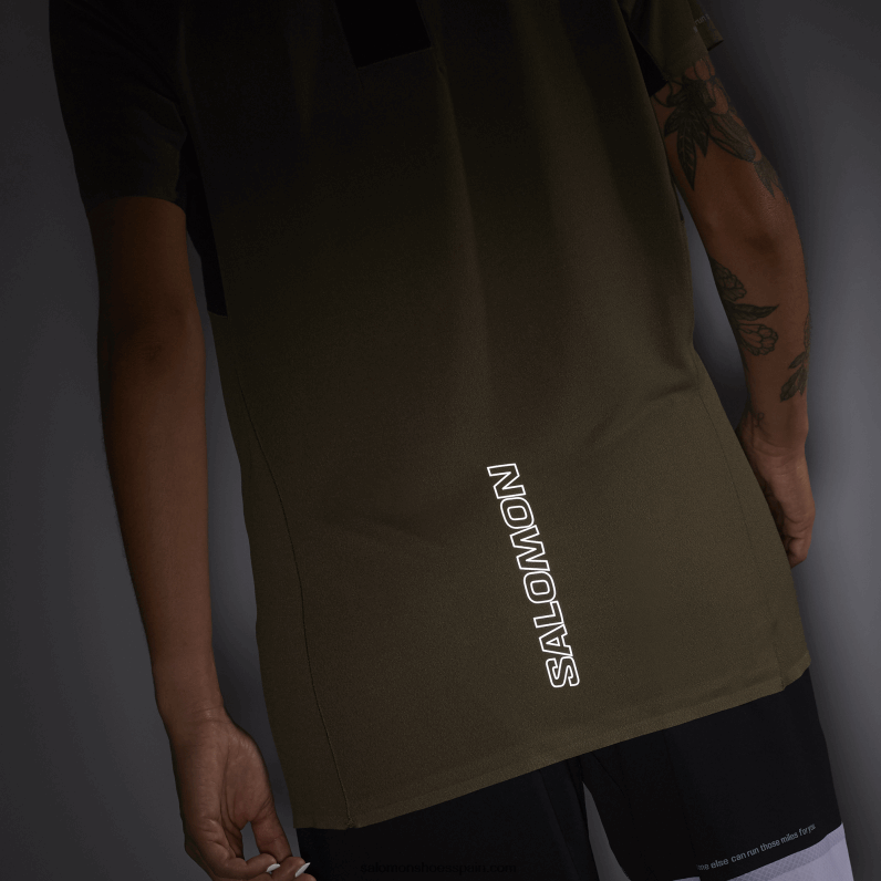 camiseta de manga corta para mujer - shortney Salomon 00B0PZ910 hoja de uva