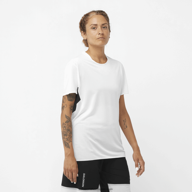 camiseta de manga corta para mujer - shortney Salomon 00B0PZ911 blanco/negro intenso