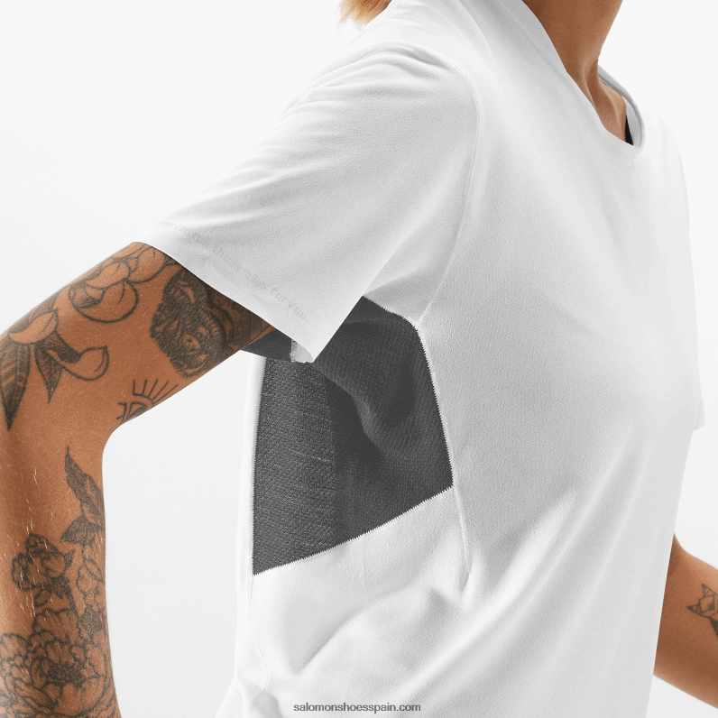 camiseta de manga corta para mujer - shortney Salomon 00B0PZ911 blanco/negro intenso