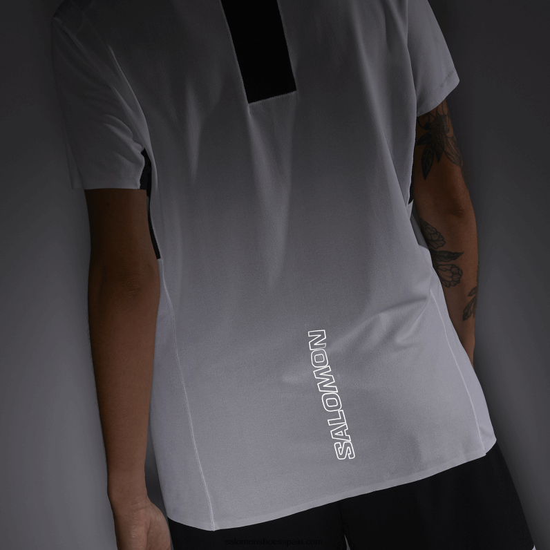 camiseta de manga corta para mujer - shortney Salomon 00B0PZ911 blanco/negro intenso