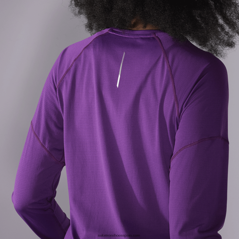 camiseta de manga larga para mujer - cross run Salomon 00B0PZ916 joya de la corona