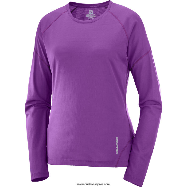 camiseta de manga larga para mujer - cross run Salomon 00B0PZ916 joya de la corona