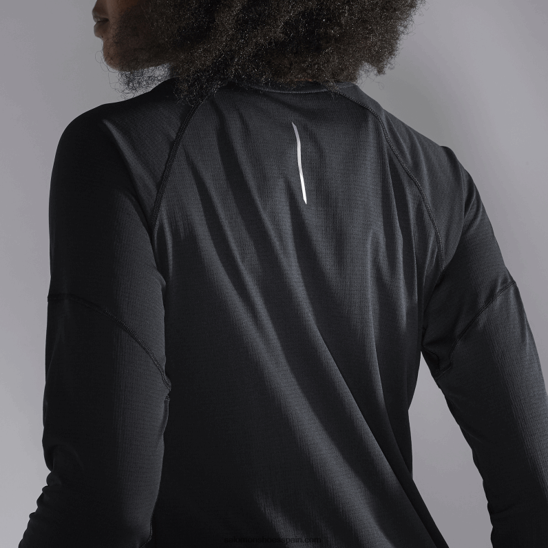 camiseta de manga larga para mujer - cross run Salomon 00B0PZ917 profundo negro
