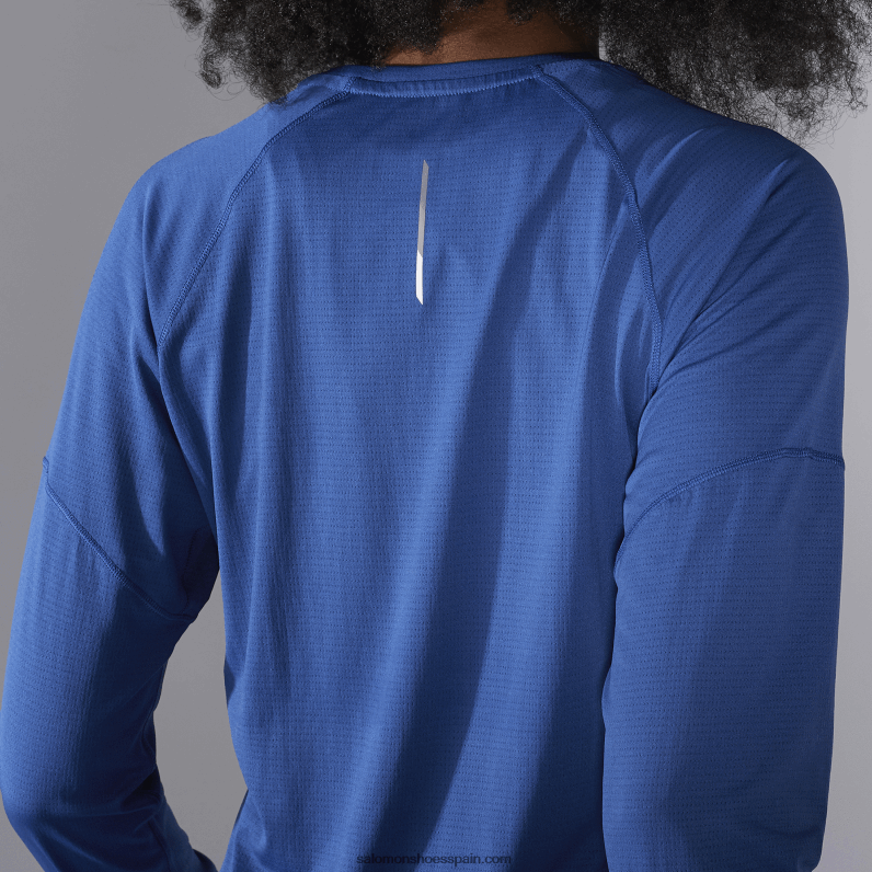 camiseta de manga larga para mujer - cross run Salomon 00B0PZ920 peonía azul marino