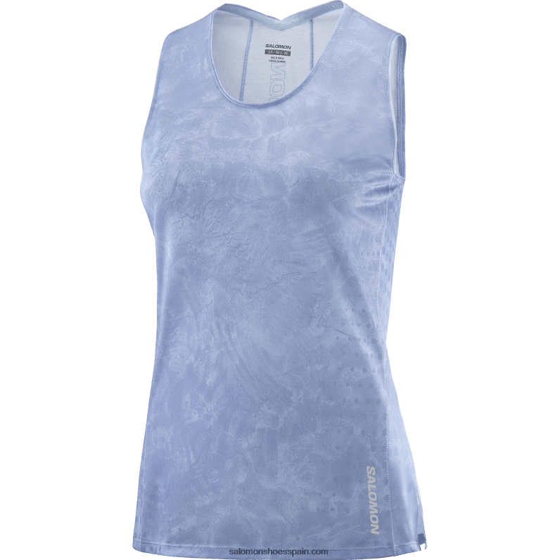 camiseta sin mangas mujer - sense aero Salomon 00B0PZ906 chambray azul/mansión inglesa