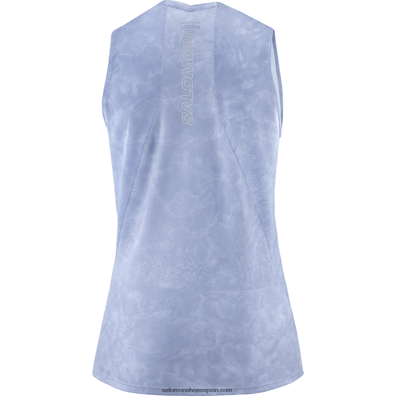 camiseta sin mangas mujer - sense aero Salomon 00B0PZ906 chambray azul/mansión inglesa