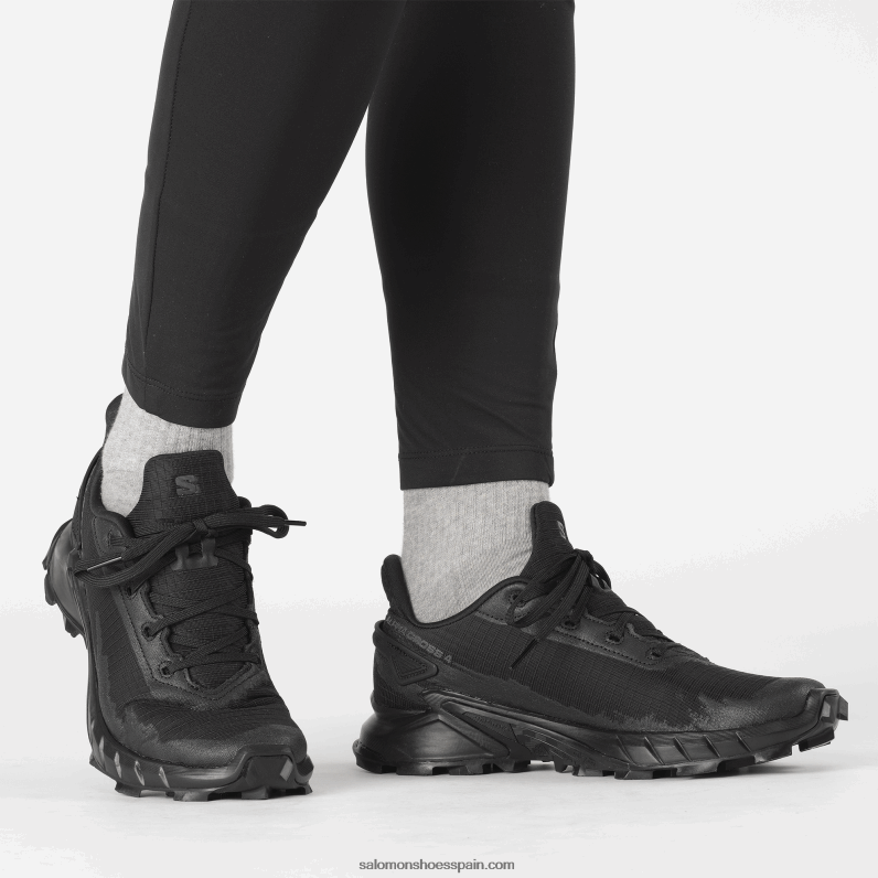 zapatillas de running para mujer - alphacross 4 Salomon 00B0PZ1540 negro