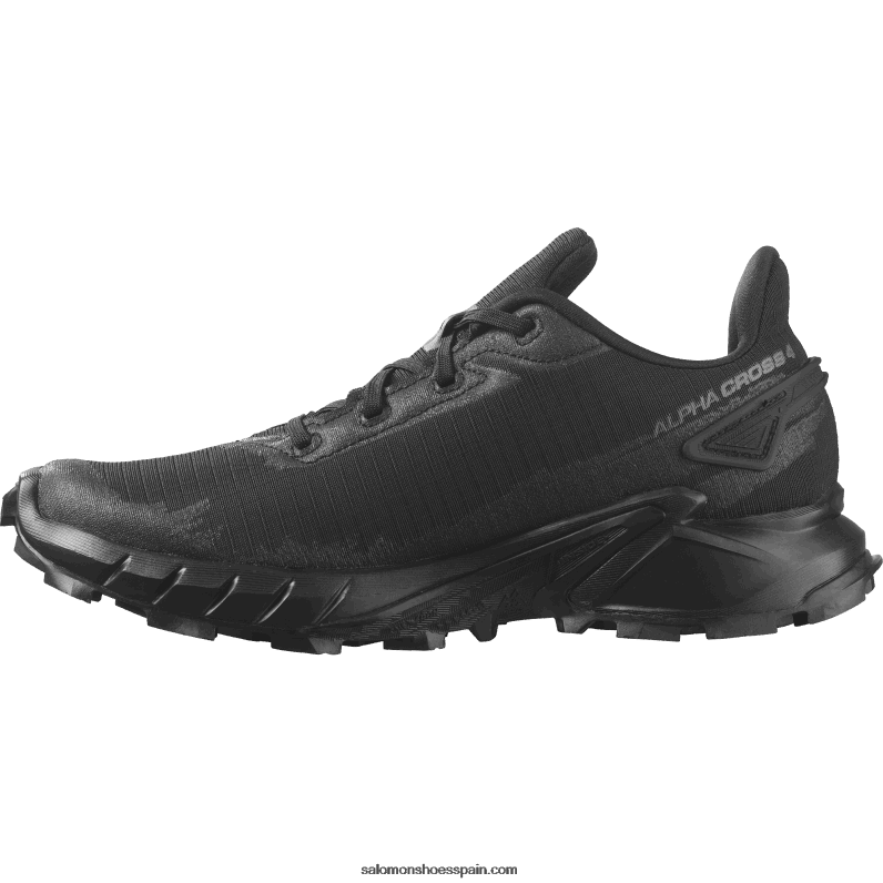zapatillas de running para mujer - alphacross 4 Salomon 00B0PZ1540 negro