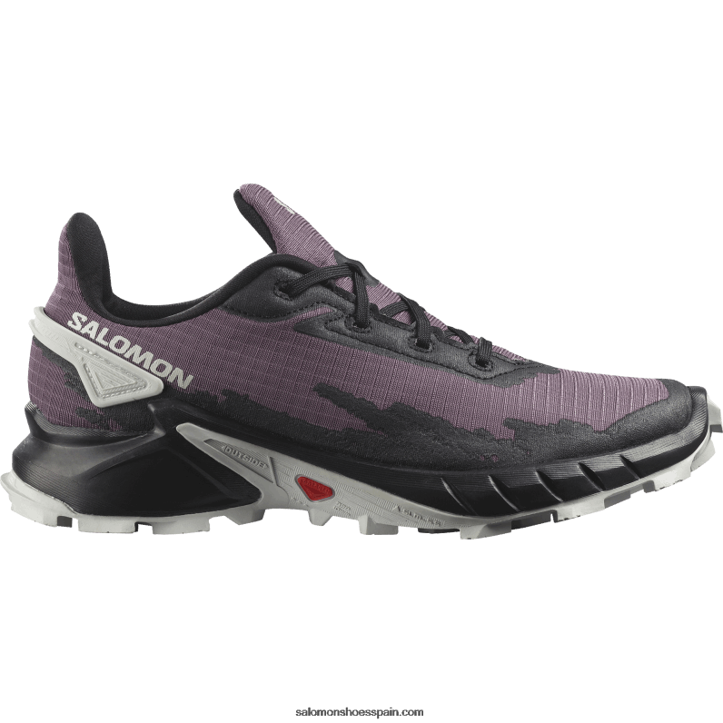 zapatillas de running para mujer - alphacross 4 Salomon 00B0PZ1541 paisaje lunar/negro/roca lunar