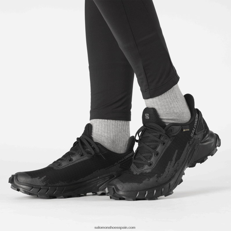 zapatillas de running para mujer - alphacross 4 gore-tex Salomon 00B0PZ1530 negro