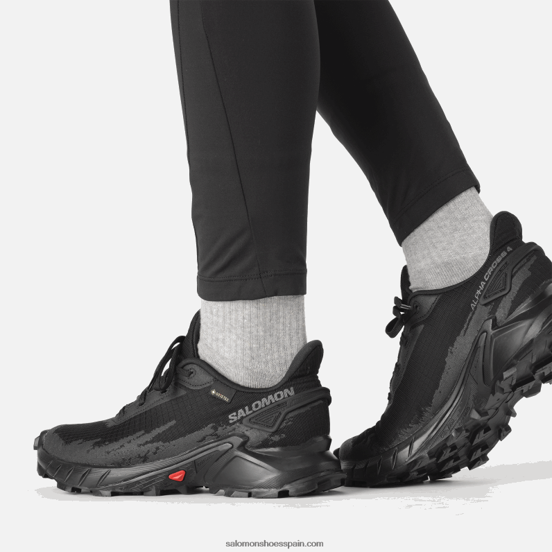 zapatillas de running para mujer - alphacross 4 gore-tex Salomon 00B0PZ1530 negro