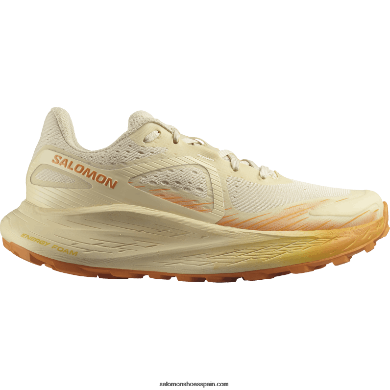 zapatillas de trail running para mujer - glide max tr Salomon 00B0PZ1499 arena blanqueada/melocotón tierno/pimienta naranja