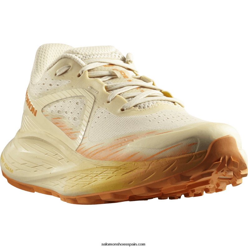 zapatillas de trail running para mujer - glide max tr Salomon 00B0PZ1499 arena blanqueada/melocotón tierno/pimienta naranja
